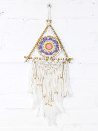 Pastel Crochet Triangle Dreamcatcher