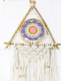 Pastel Crochet Triangle Dreamcatcher