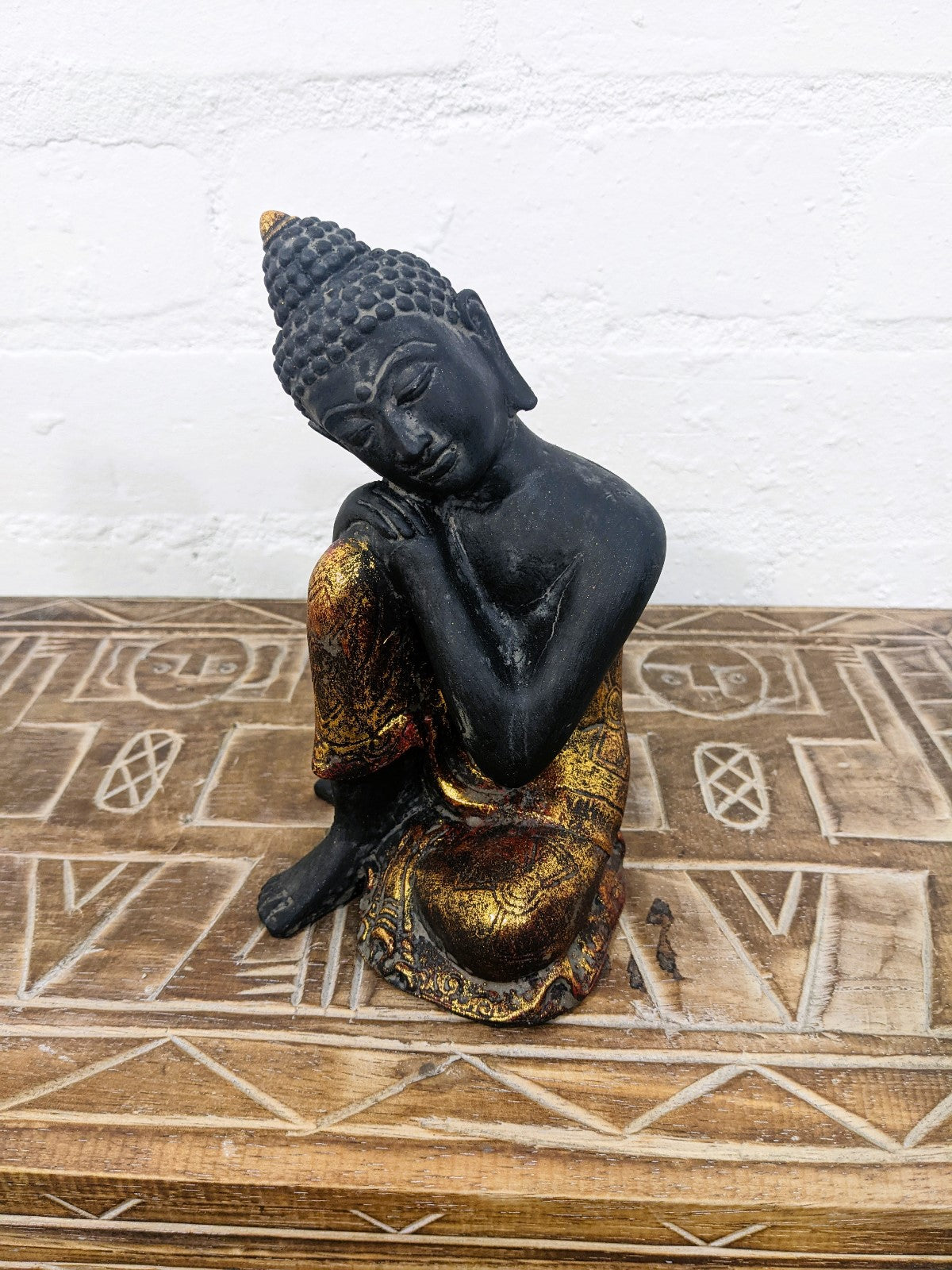 Black and Gold Resin Buddha