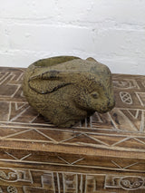 Brown Concrete Rabbit Planter