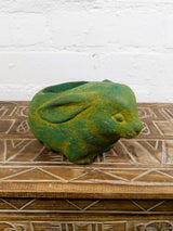 Brown Concrete Rabbit Planter