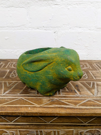 Concrete Rabbit Planter