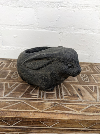 Concrete Rabbit Planter