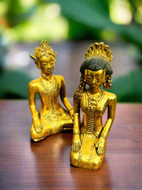Set of 2 Golden Buddha