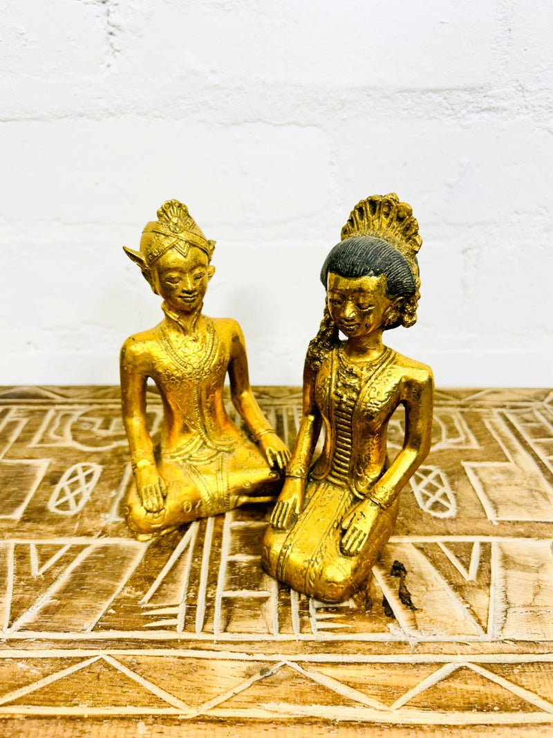 Set of 2 Golden Buddha