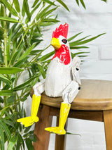 Sitting White Chicken