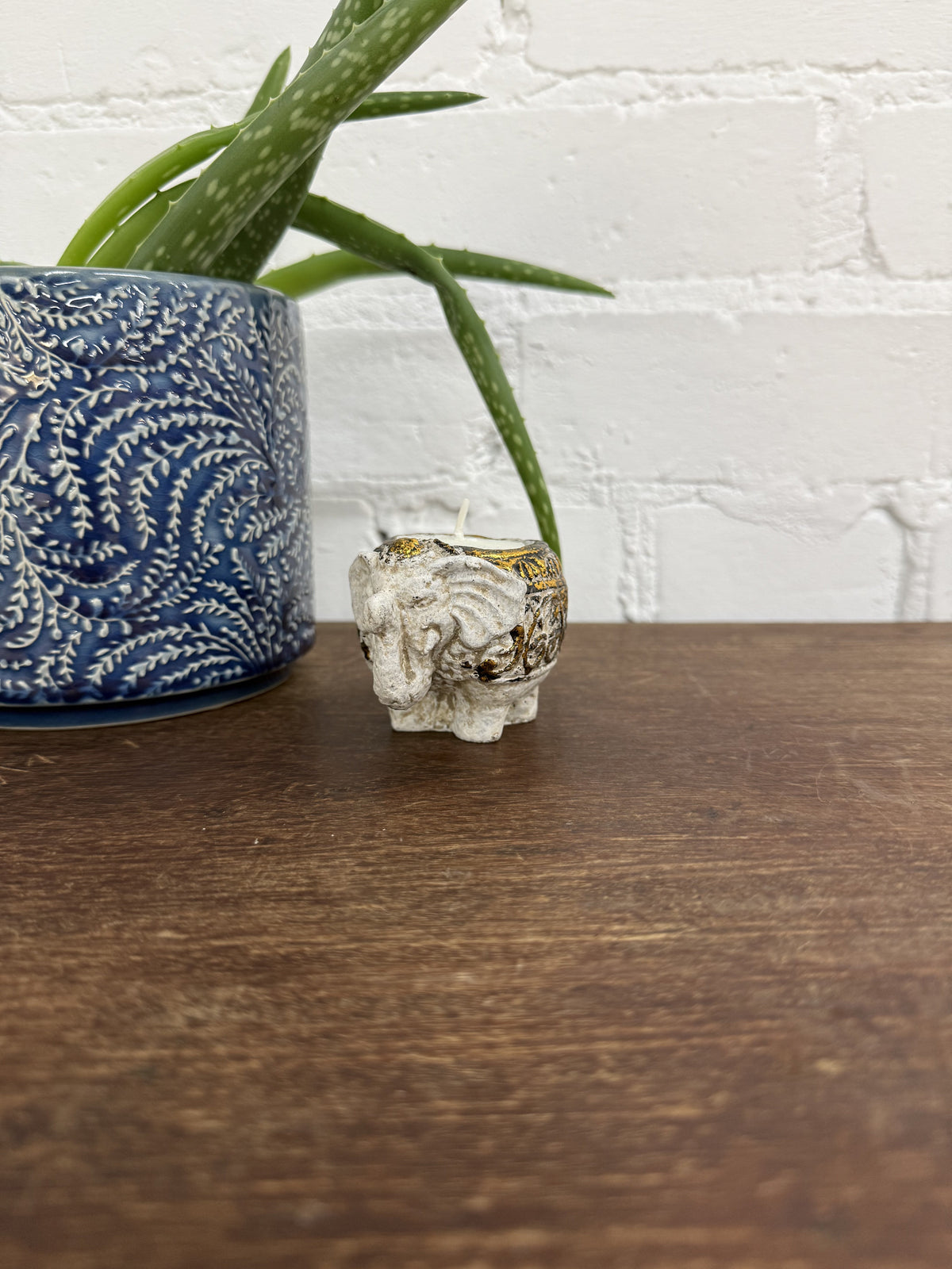 Resin Elephant Tealight Holder