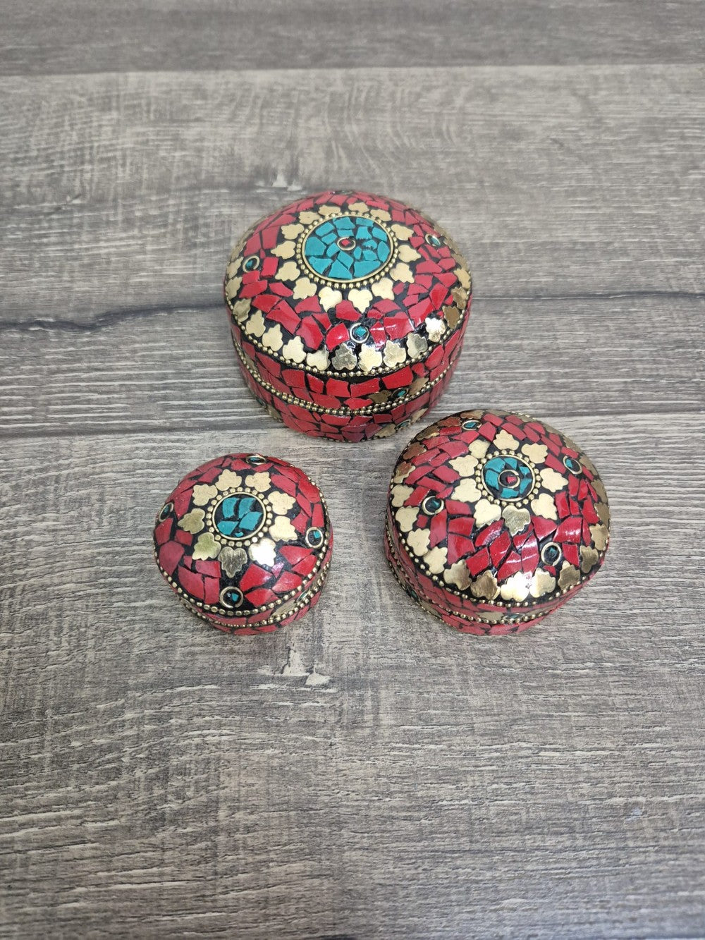 Set Of Three Metal Boxes