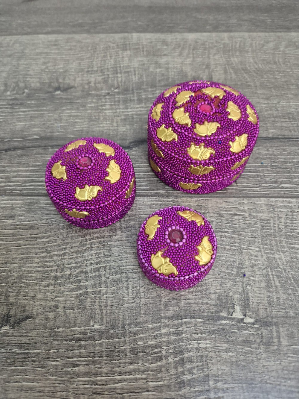 Set Of Three Metal Boxes