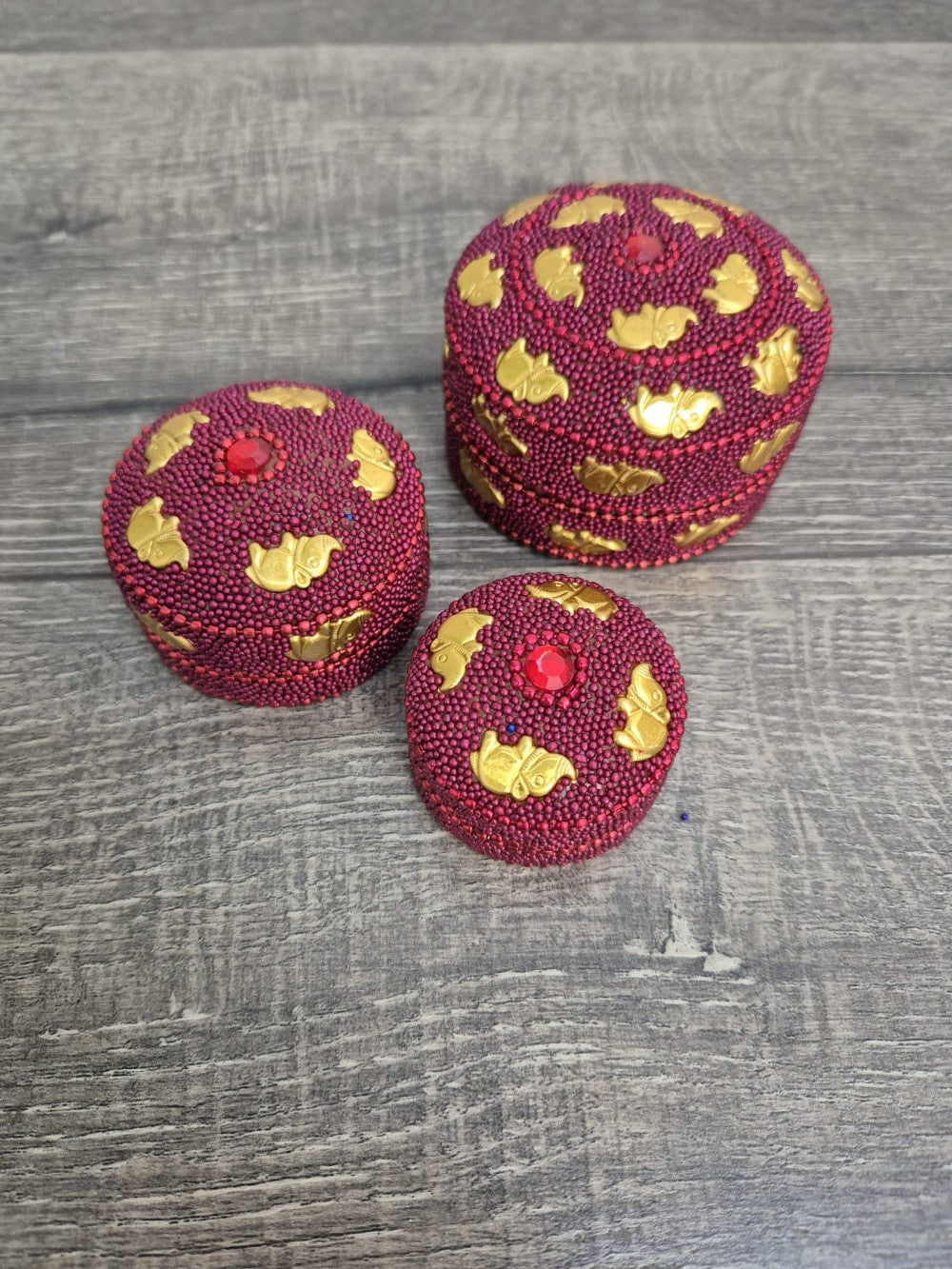 Set Of Three Metal Boxes
