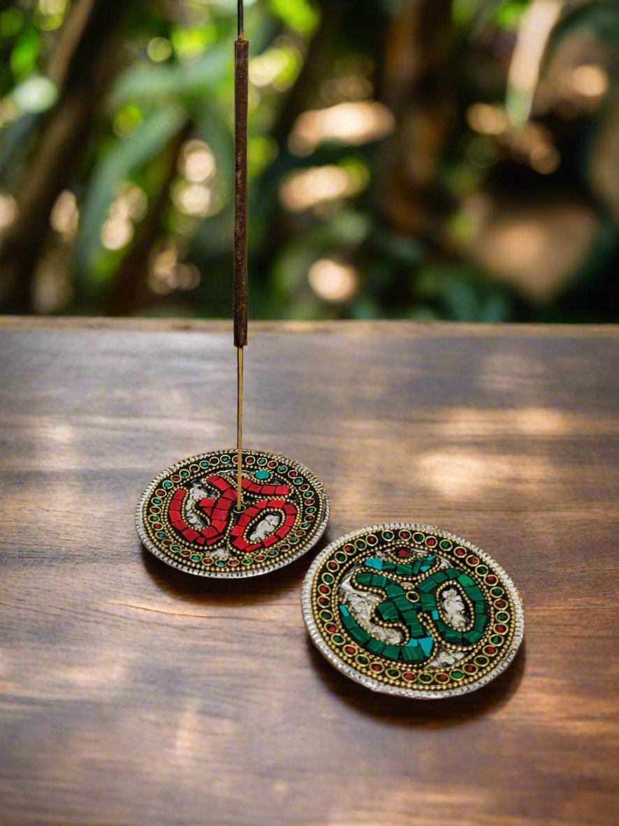 Metal OM Incense Holder