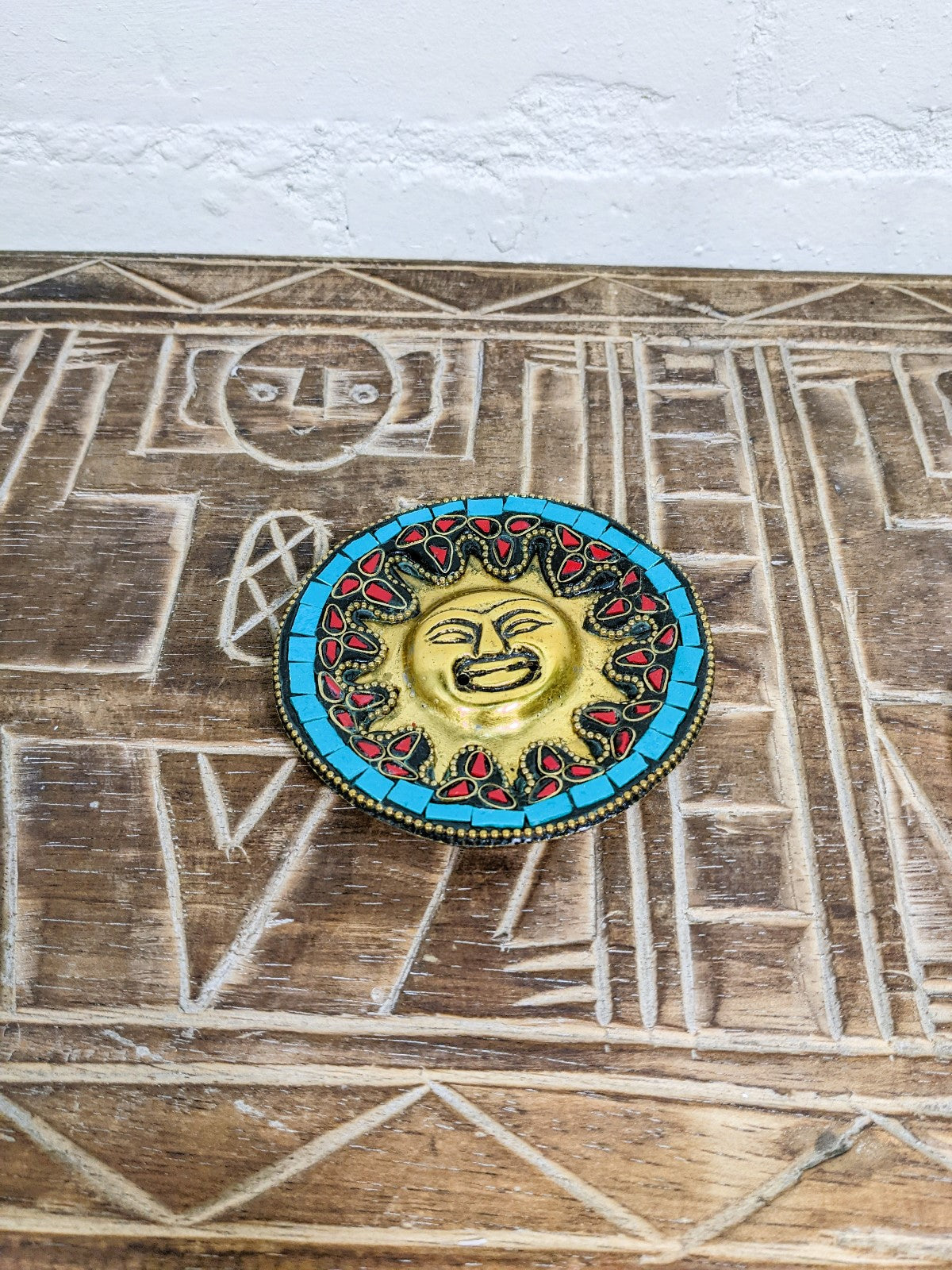 Metal Sun Incense Holder
