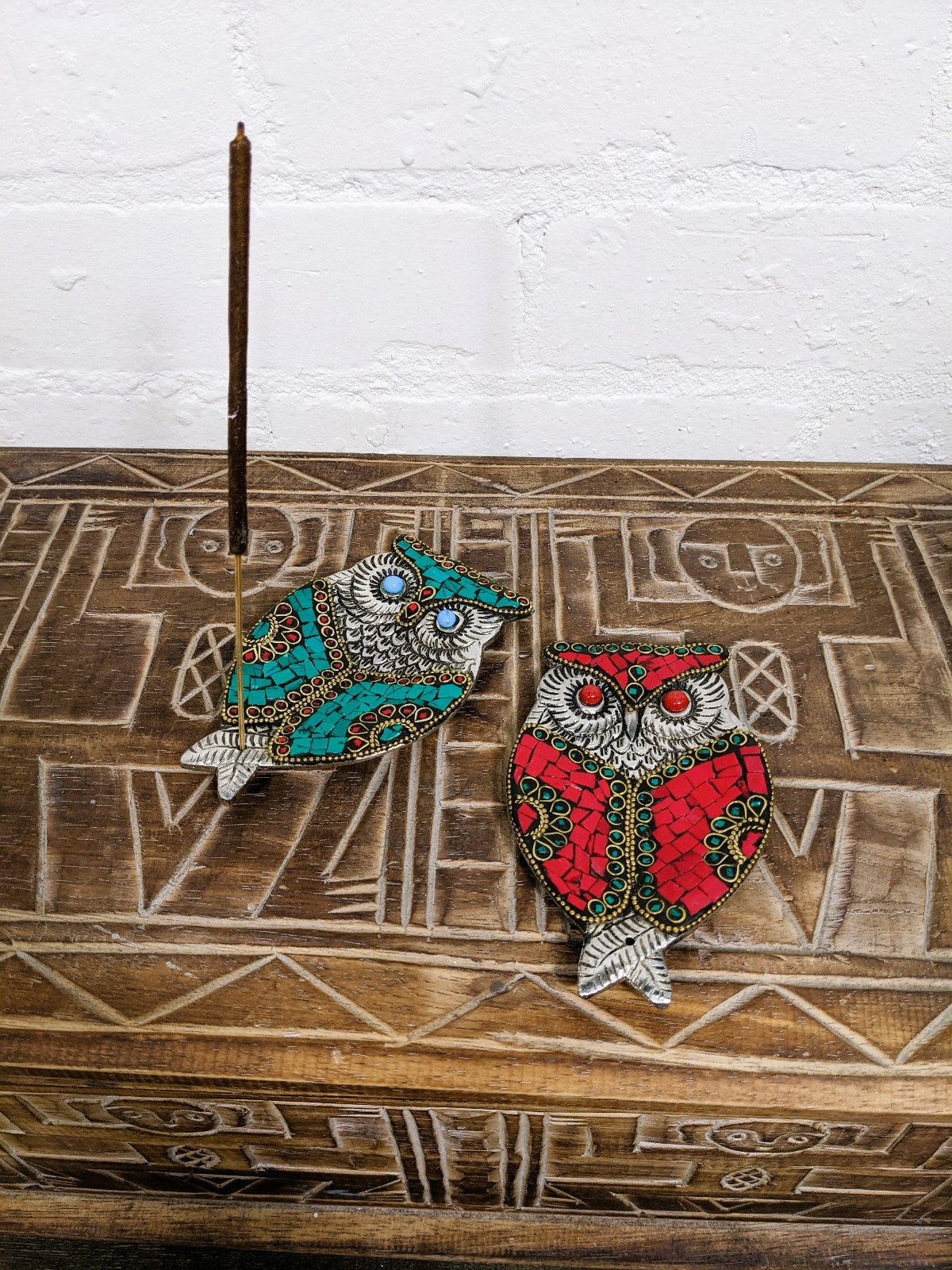 Metal Owl Incense Holder