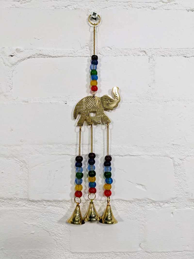 Small Hanging Brass Elephant