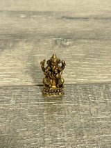 Tiny Brass Ganesh Sitting