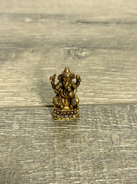 Tiny Brass Ganesh Sitting