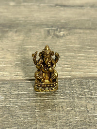 Tiny Brass Ganesh Sitting