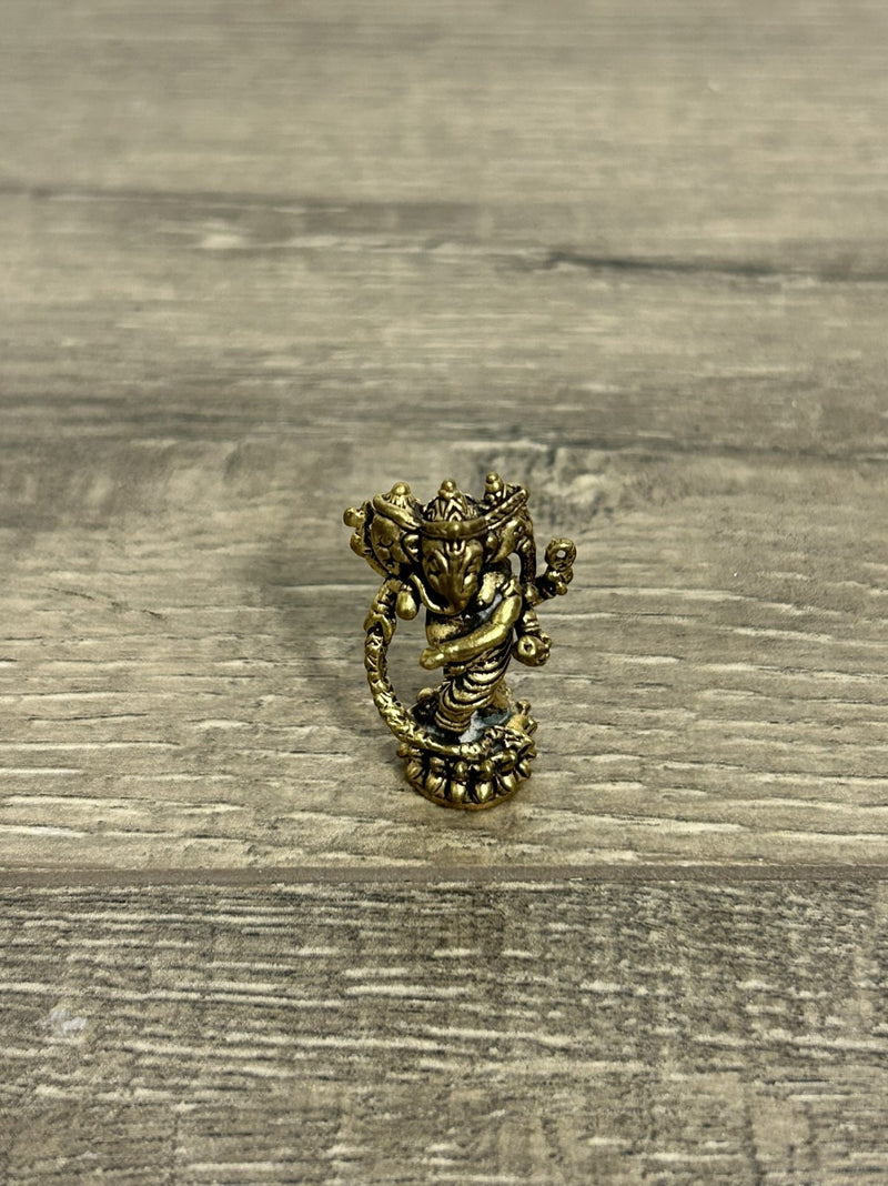 Tiny Brass Ganesh Dancing