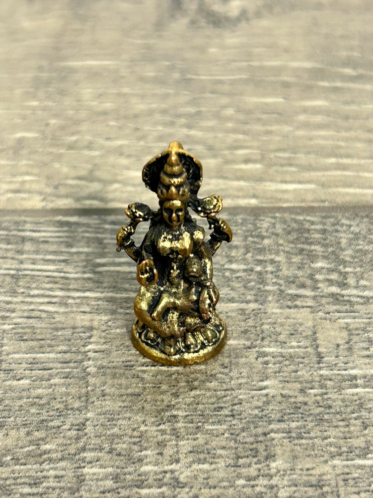 Tiny Brass Shiva Sitting