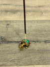 Small Metal & Stone Turtle Incense Holder