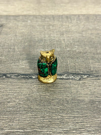 Small Metal & Stone Owl Incense Holder
