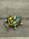Metal & Stone Decorative Turtle