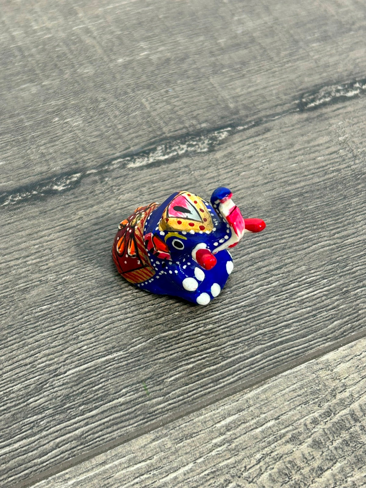 Small Metal Painted Elephant