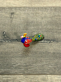 Small Metal Painted Peacock