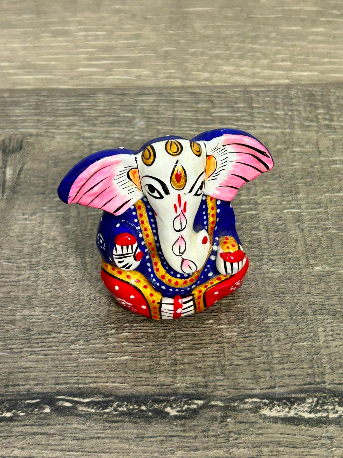 Small Metal Painted Ganesh