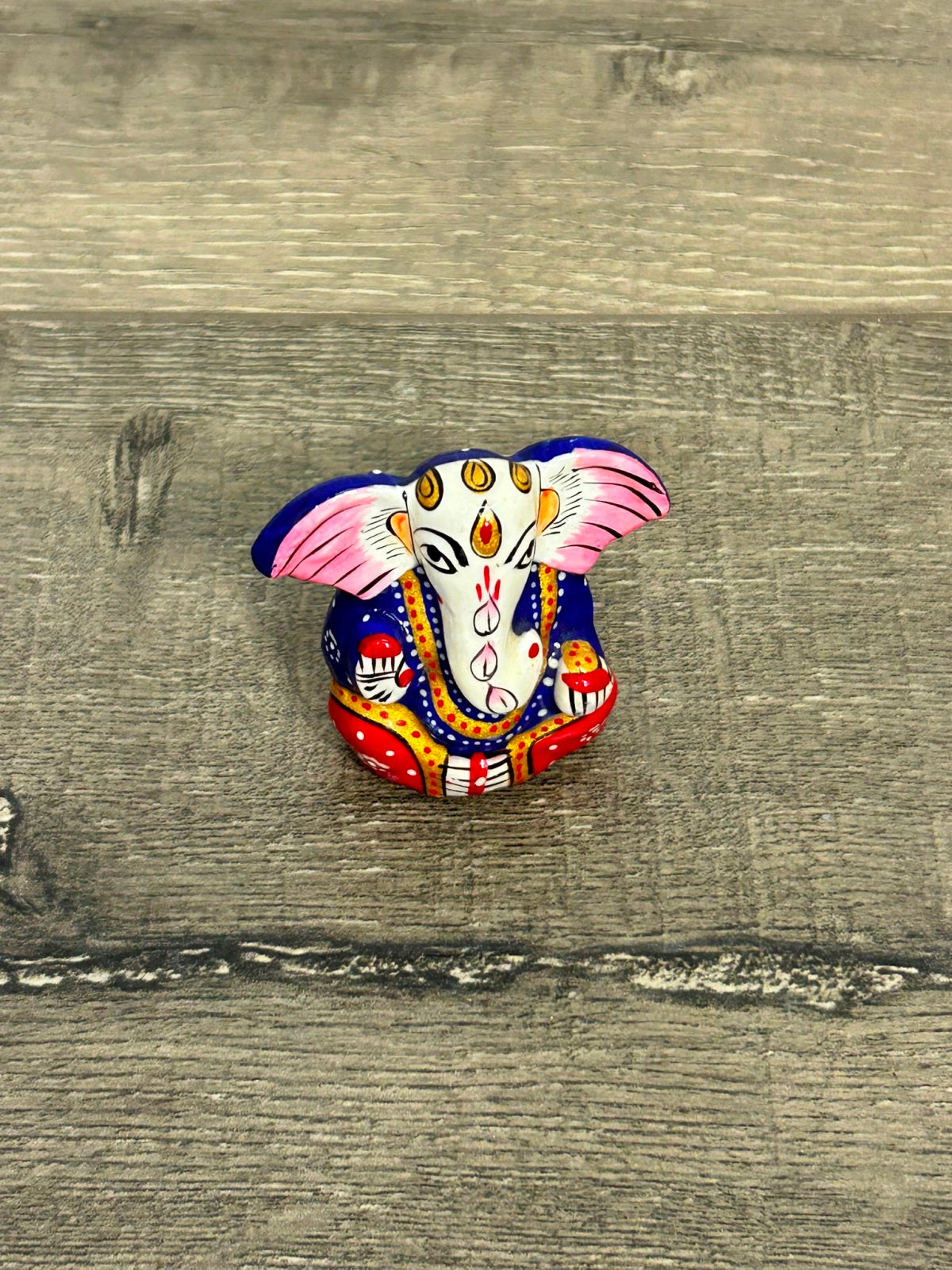 Small Metal Painted Ganesh