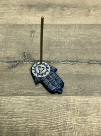 Stone Hand Of Fatima Incense Holder