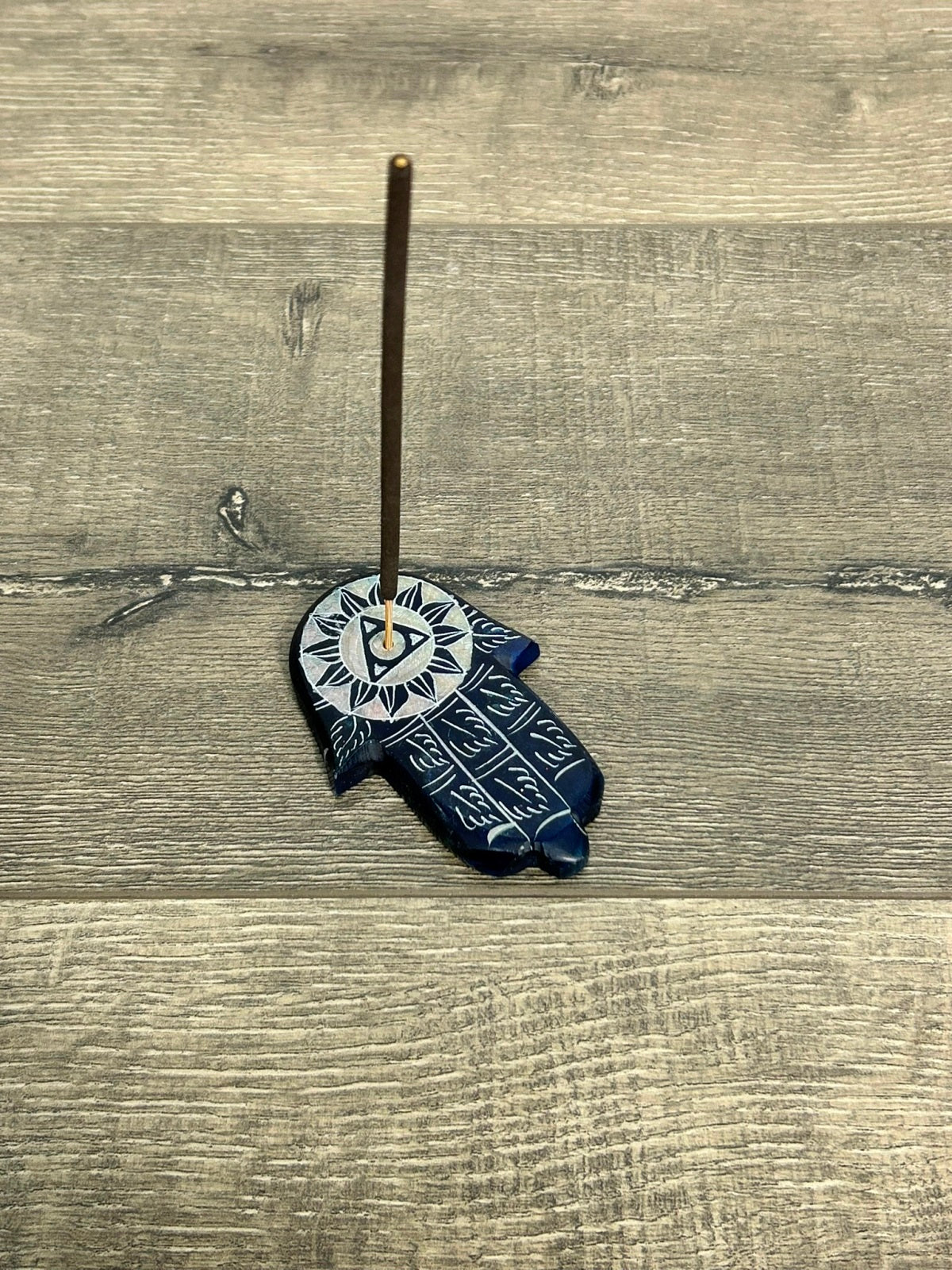 Stone Hand Of Fatima Incense Holder