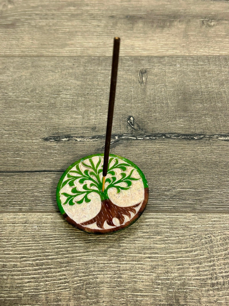 Stone Round Tree Incense Holder