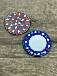 Small Round Glitter Mirror