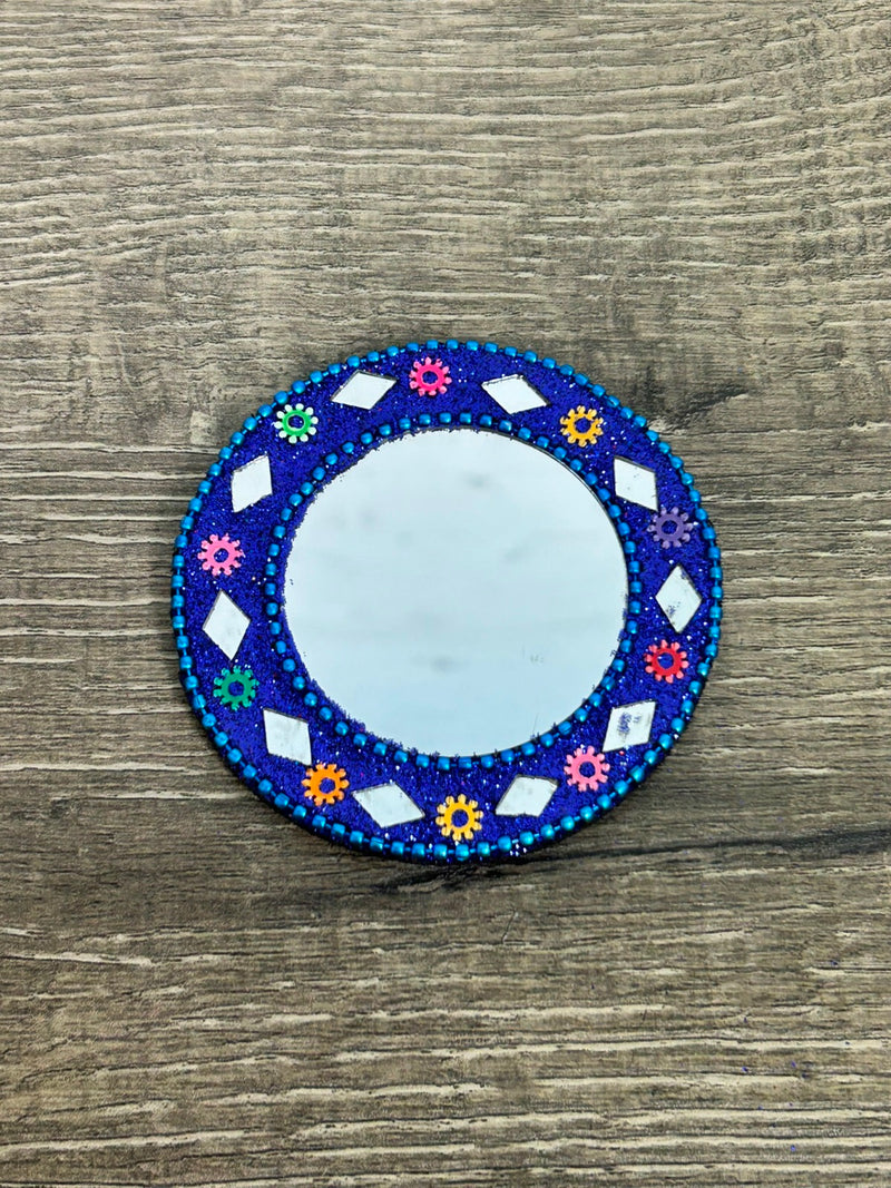 Small Round Glitter Mirror