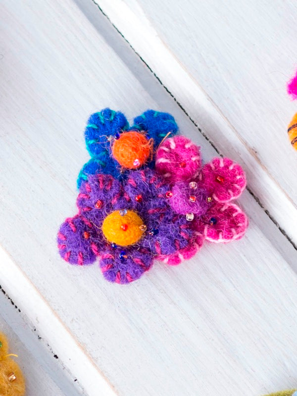 Brooch Felt Flower