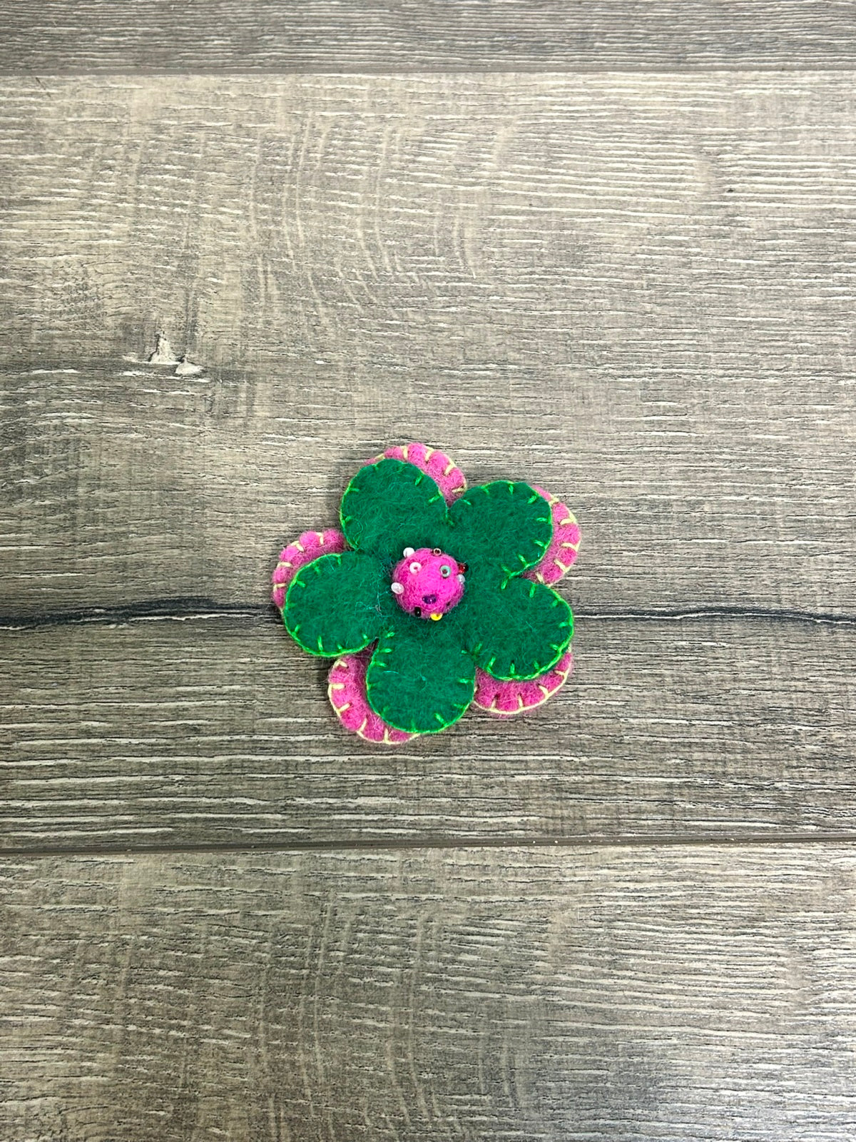 Pretty Felt Flower Brooch