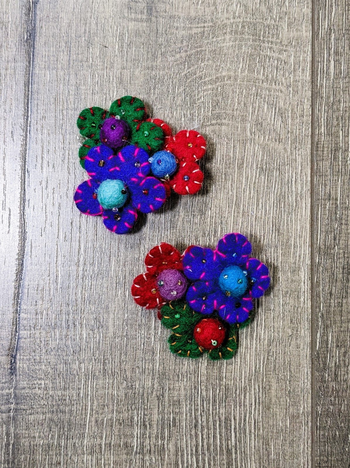 Brooch Felt Flower
