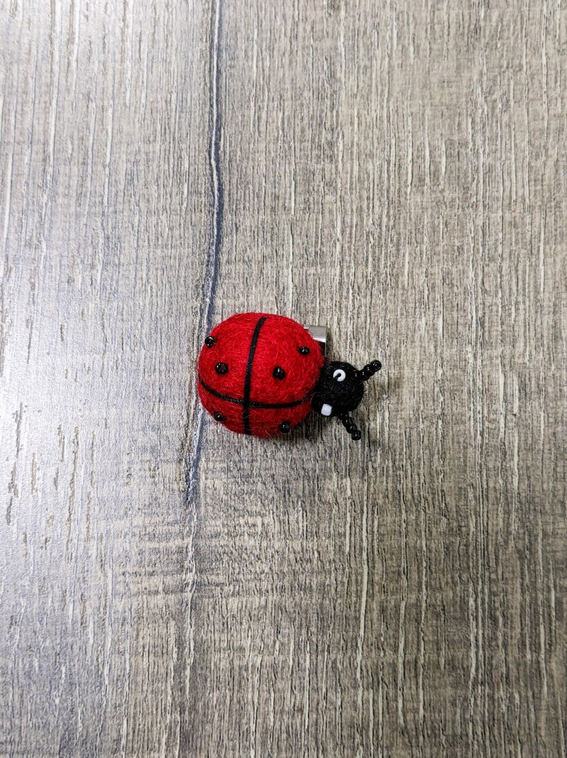 Brooch Felt Ladybird