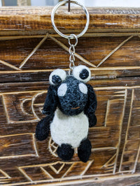 Felt Sheep Keyring