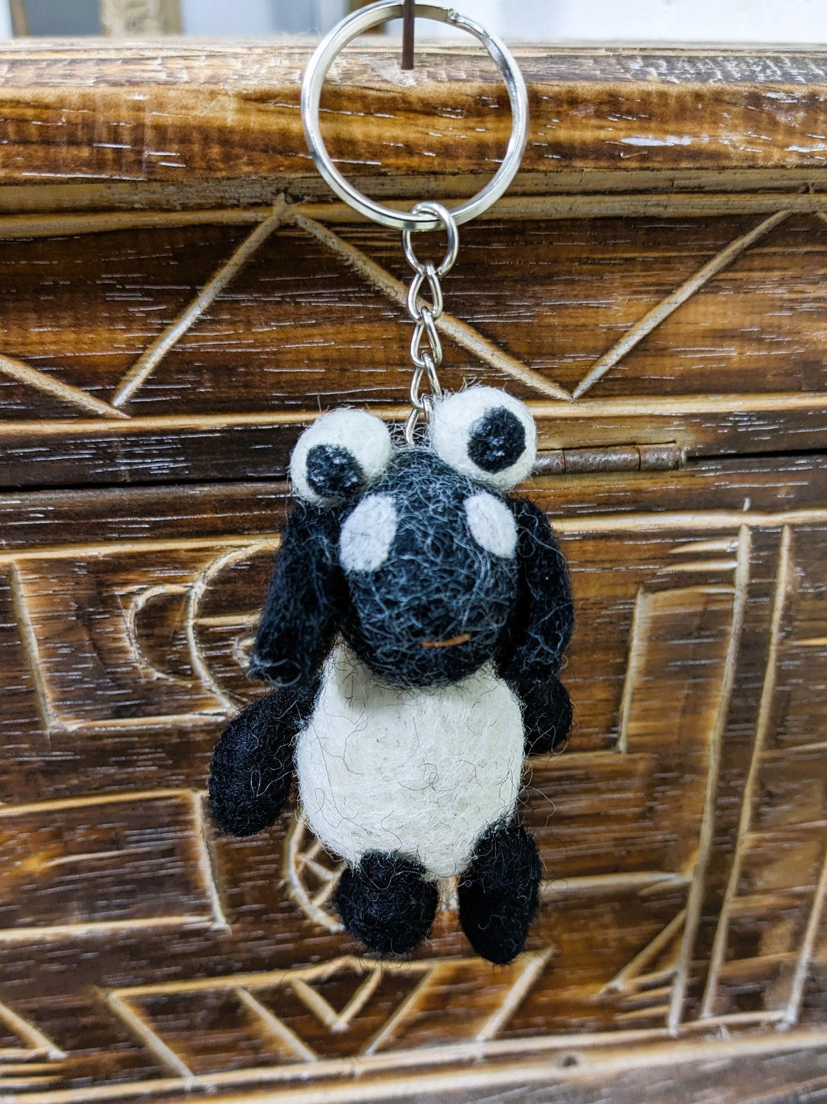 Felt Sheep Keyring