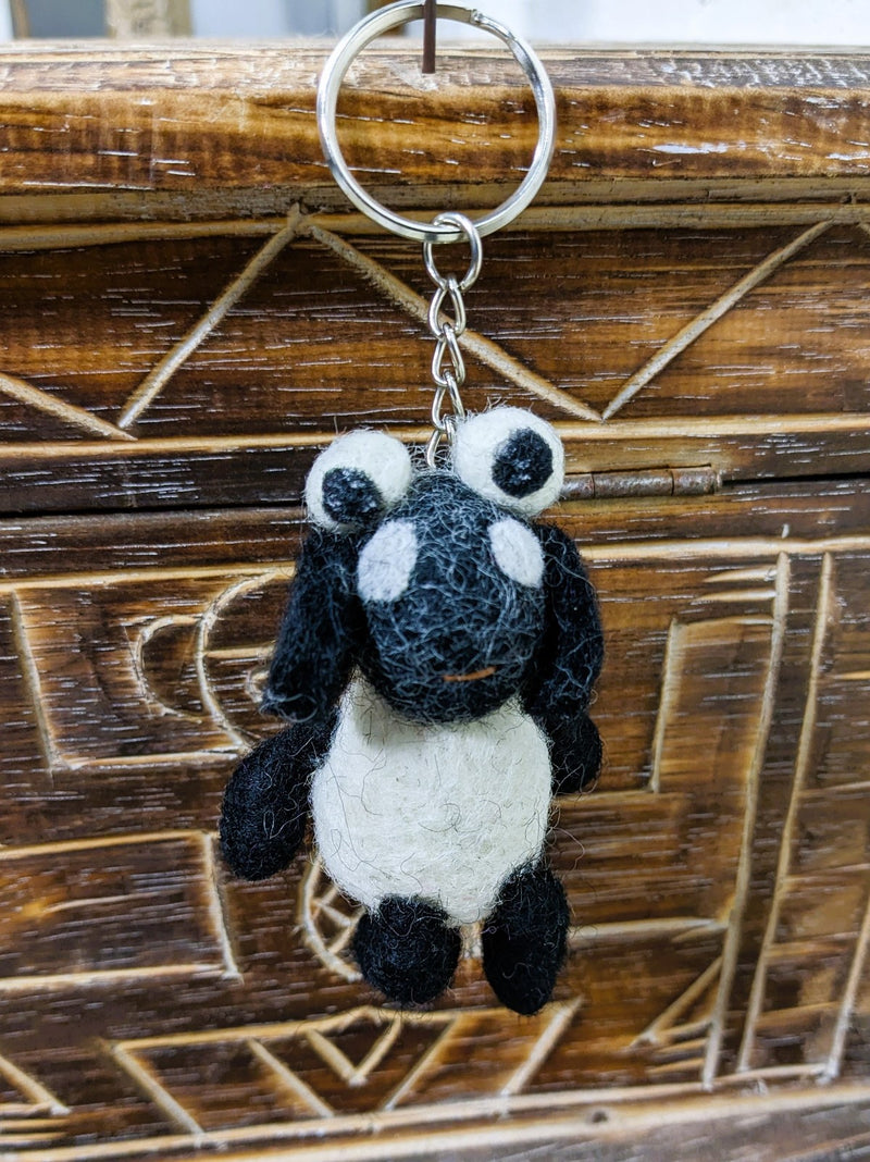 Felt Sheep Keyring