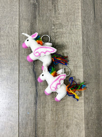 Felt Unicorn Keyring