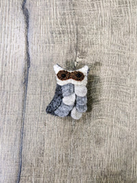 Felt Owl Brooch