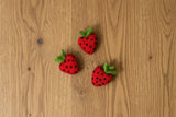 Felt Strawberry Brooch