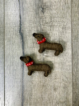 Felt Sausage Dog Brooch