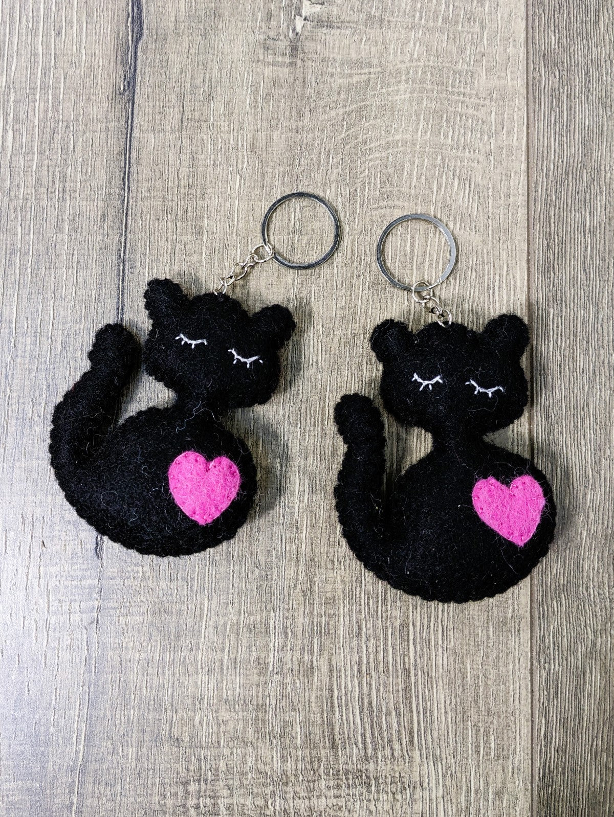 Felt Cat Keyring