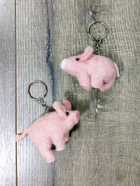 Felt Pig Keyring