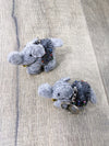 Felt Beaded Elephant Keyring