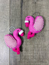 Felt Flamingo Keyring